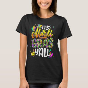 T-shirt Mardi Gras Son Mardi Gras Yall Femme Masque