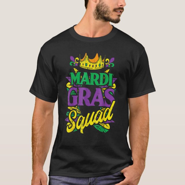 T-shirt Mardi Gras Squad Correspondance Carnival Parade Pa (Devant)