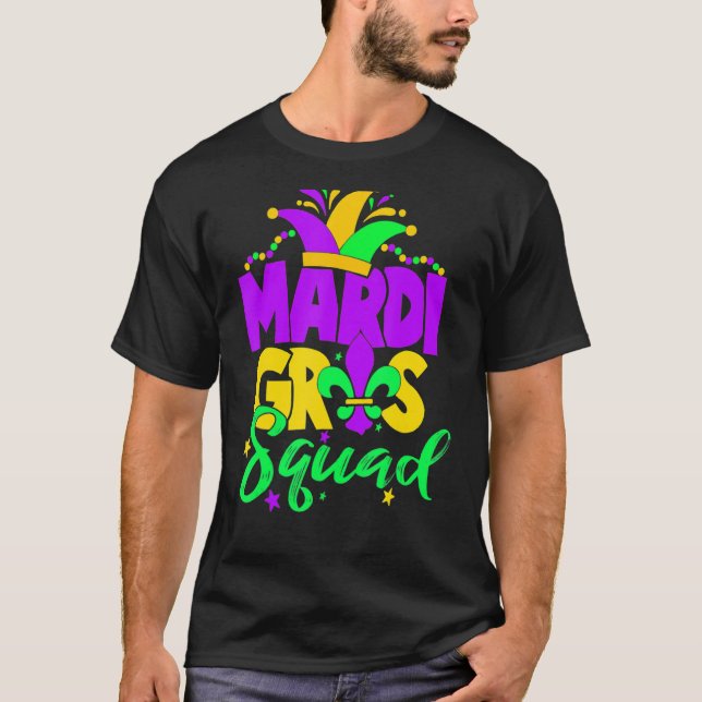 T-shirt Mardi Gras Squad Correspondance Carnival Parade Pa (Devant)