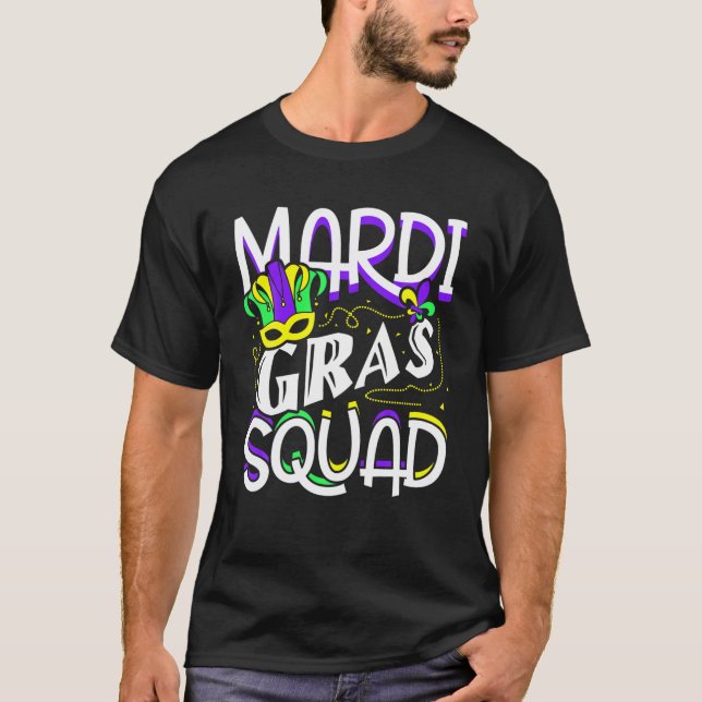 T-shirt Mardi Gras Squad Drôle (Devant)