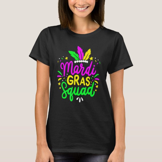 T-shirt Mardi Gras Squad Funny Festival Parade Party Costu (Devant)