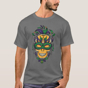 T-shirt Mardi Gras Sugar Skull Mask Funny Mardi Gras Carni