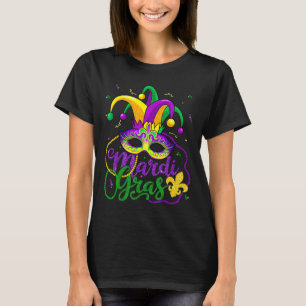 T-shirt Mardi Gras Tee Pour Femmes Enfants Hommes Perles P