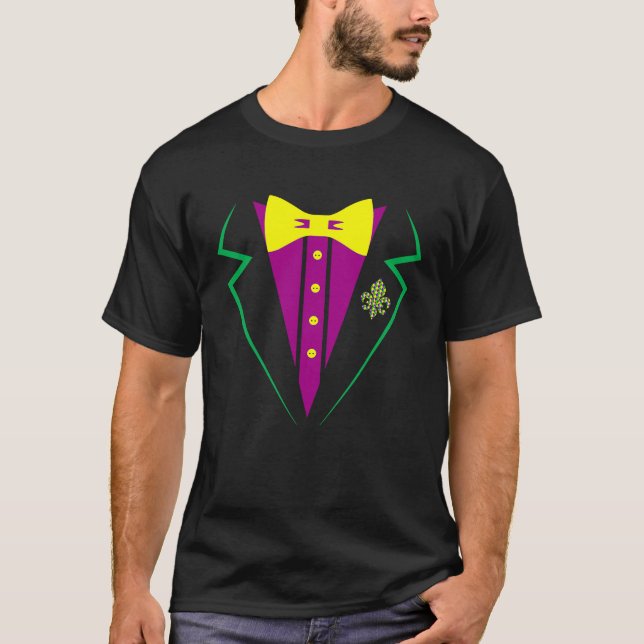 T-shirt Mardi Gras Tux Party Celebration Costume  NOLA (Devant)