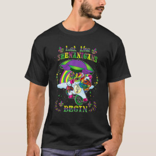 T-shirt Mardi Gras Unicorn Décoration Perle Laisser Shenan
