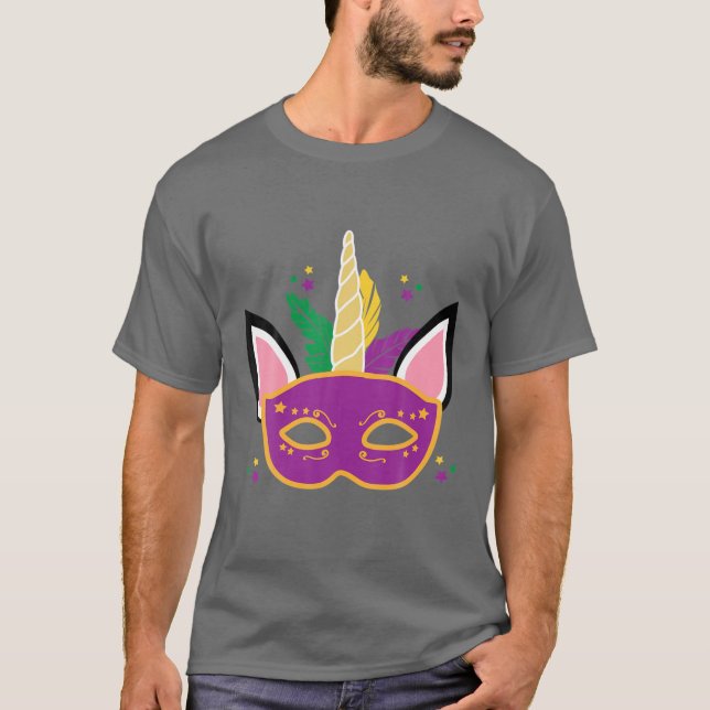 T-shirt Mardi Gras Unicorn Party Costume Vêtements Hommes  (Devant)