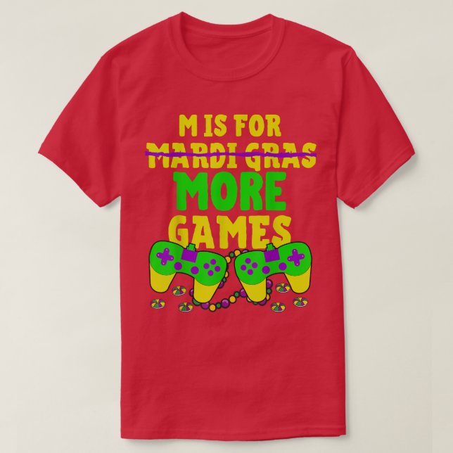 T-shirt Mardi Gras Video Game Controller Awesome Boys Coût (Design devant)