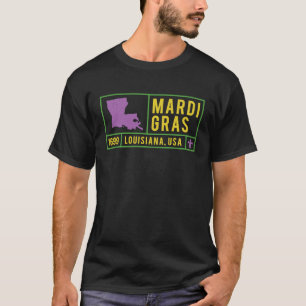 T-shirt Mardi Gras Vintage Nouvelle-Orléans 1699 Louisiane