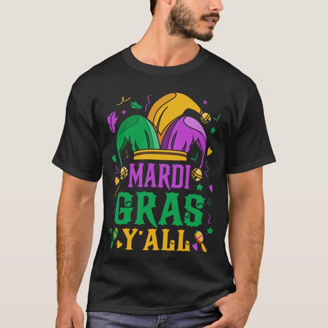T-shirt Mardi Gras Y’all Jester Hat Carnival Party (Devant)