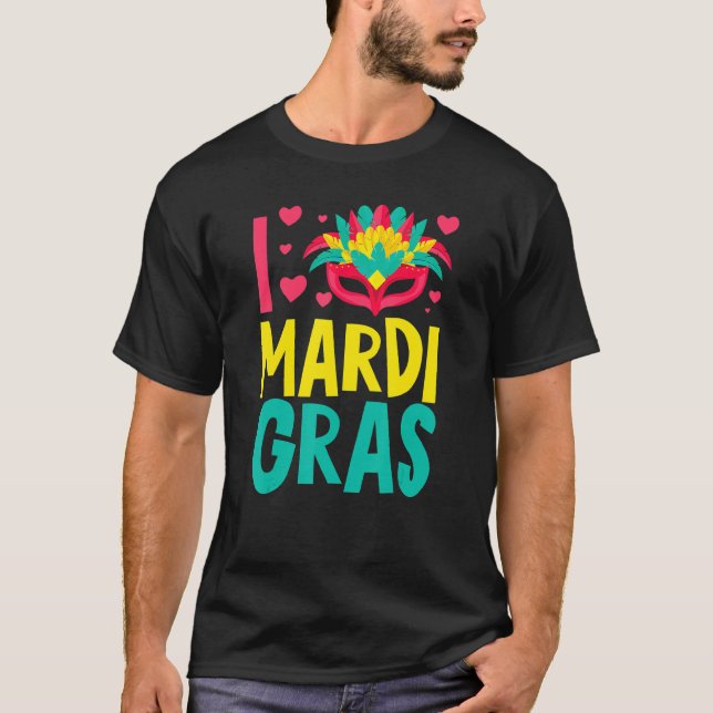 T-shirt Mardi Gras Y'all Fête L Love Ma (Devant)