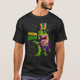 T-shirt Mardi Grasaurus Mardi Gras Trex Dinosaure Mardi Gr
