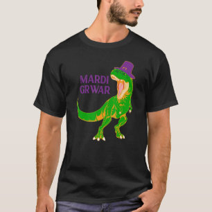 T-shirt Mardi Grawr T Rex Dinosaur Perle Costume Pour Perl
