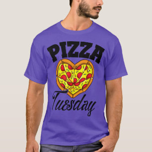 T-shirt Mardi Pizza Night Drôle Pizza Lover Fast Food572