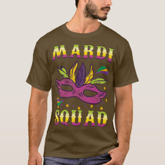 T-shirt Mardi Squad Mascarade perles Mascarade Gras Mardi