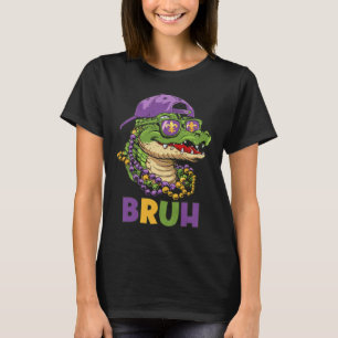 T-shirt Mardigator Alligator Bruh Costume Mardi Gras Adole