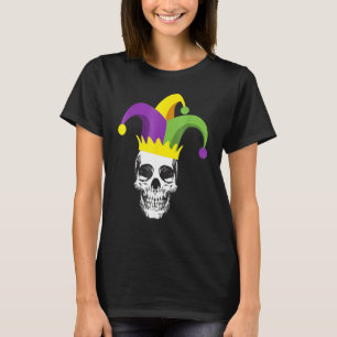 T-shirt Mardii Gras Skull Jester Casquette Funny Parade Co