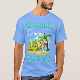 T-shirt Mare Sirène Mommie Du 13E Anniversaire