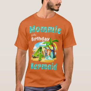 T-shirt Mare Sirène Mommie Du 4E Anniversaire