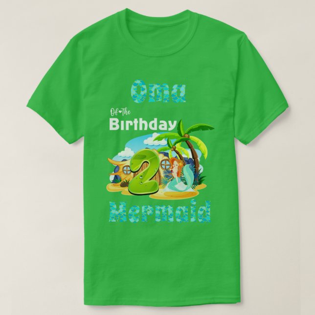 T-shirt Mare Sirène Oma Du 2E Anniversaire (Design devant)