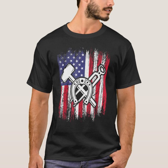 T-shirt Maréchal Ferrage Sabot Équidé _54 (Devant)