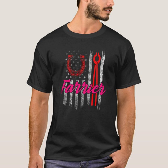 T-shirt Maréchal Ferrage Sabot Parage Ferrure Équine     (Devant)