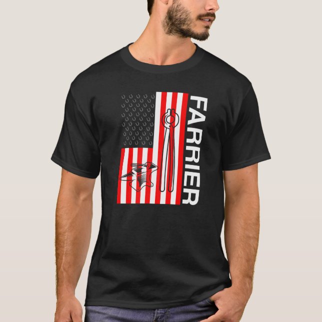 T-shirt Maréchal Ferrant Fer à Cheval Tonte des Sabots Équ (Devant)