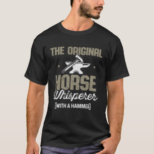 T-shirt Maréchal Ferrant Papa Murmure à Cheval Original Av