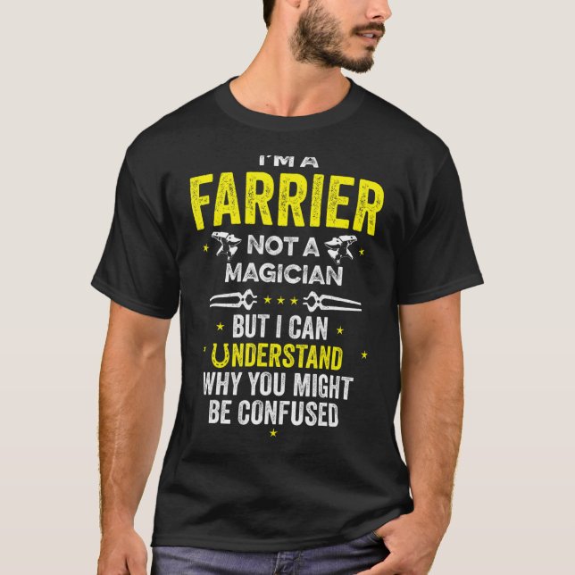 T-shirt Maréchal Magicien Fer à Cheval Parage des Sabots É (Devant)