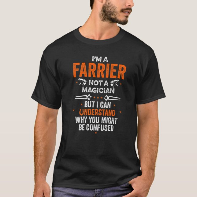 T-shirt Maréchal Magicien Fer à Cheval Parage Sabot Équin (Devant)