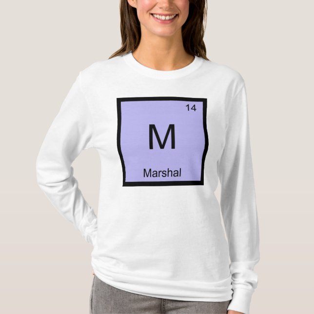 T-shirt Maréchal Nom Chimie Élément Tableau périodique (Devant)