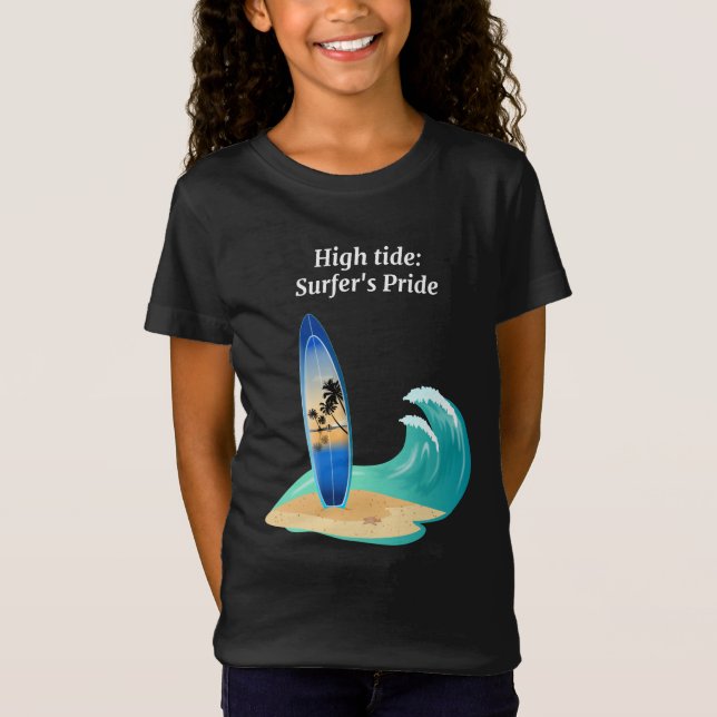 T-Shirt "Marée haute : la fierté du surfeur" aventure océa (Devant)
