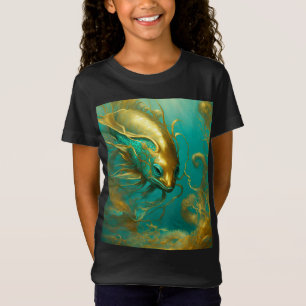 T-Shirt Marée Turquoise - Surreal Sea Creature Baby Tee
