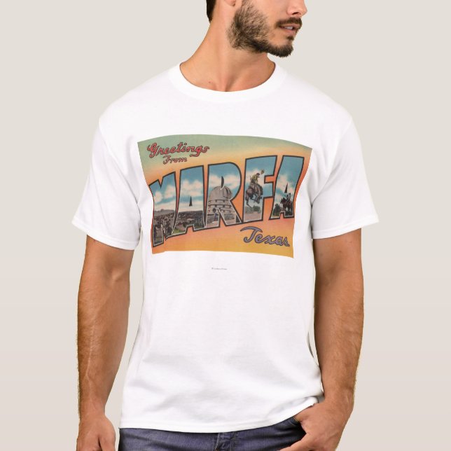 T-shirt Marfa, lettre ScenesMarfa, TX de TexasLarge (Devant)