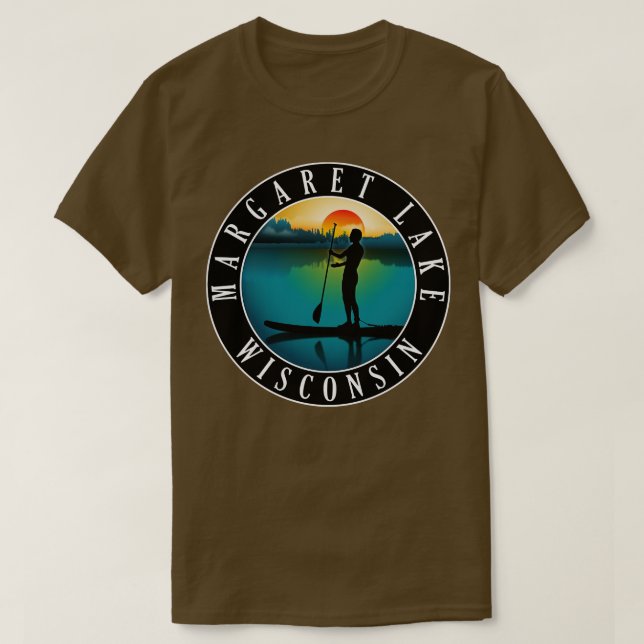 T-shirt Margaret Lake Wisconsin Paddleboard (Design devant)