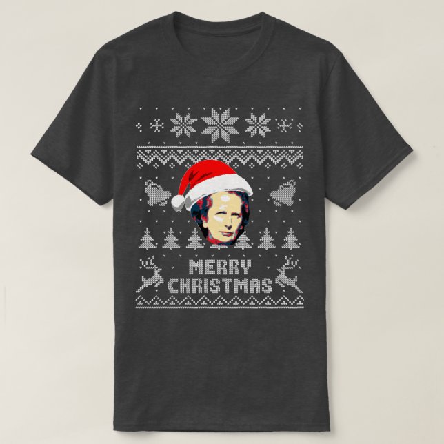T-shirt Margaret Thatcher Joyeux Noël (Design devant)