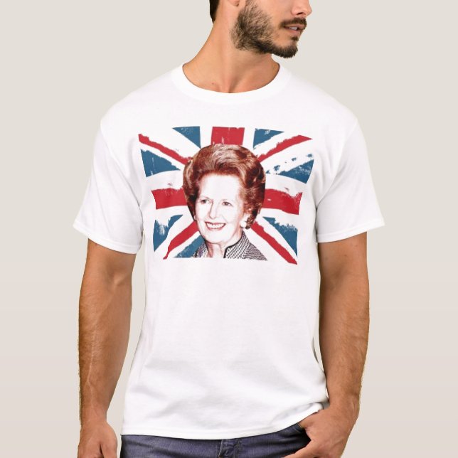 T-SHIRT MARGARET THATCHER UNION JACK (Devant)