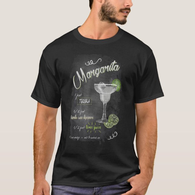 T-shirt margarita Cocktail Happy Mixologue Hour Bartender (Devant)