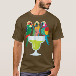 T-shirt Margarita Parrots Funny Drinking Mom Halloween Cos
