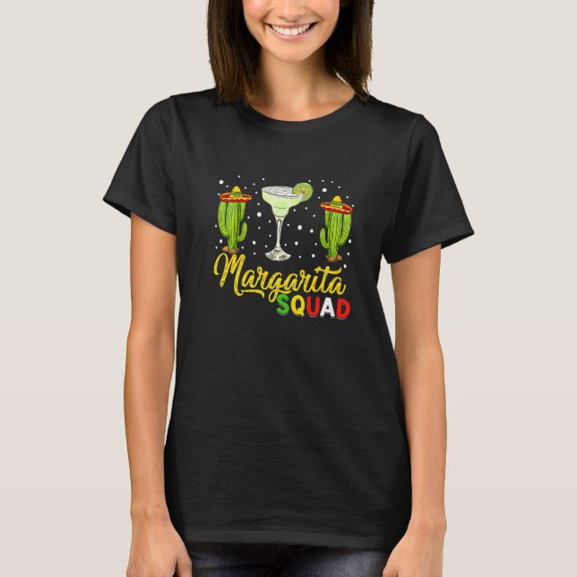 T-shirt Margarita Squad Casquette mexicain Happo Cinco De  (Devant)