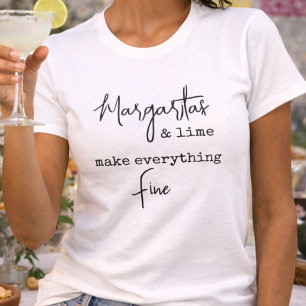 T-shirt Margaritas branchées et citron vert rendent tout b
