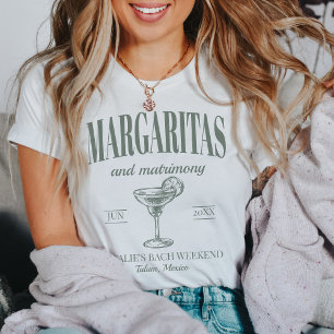 T-shirt Margaritas Et Mariage Bachelorette Personnalisée