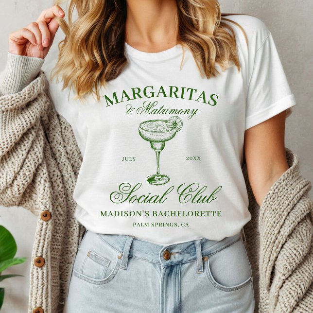 T-shirt Margaritas et Matrimony Enterrement de vie de jeun (Créateur téléchargé)