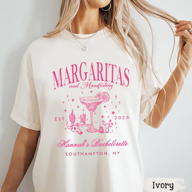 T-shirt Margaritas modernes rétro et Bach strié de mariage (Créateur téléchargé)