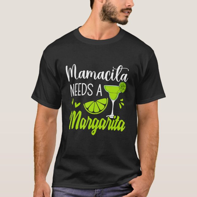 T-shirt Margaritas Senoritas Mamacita Needs A Margarita Cu (Devant)