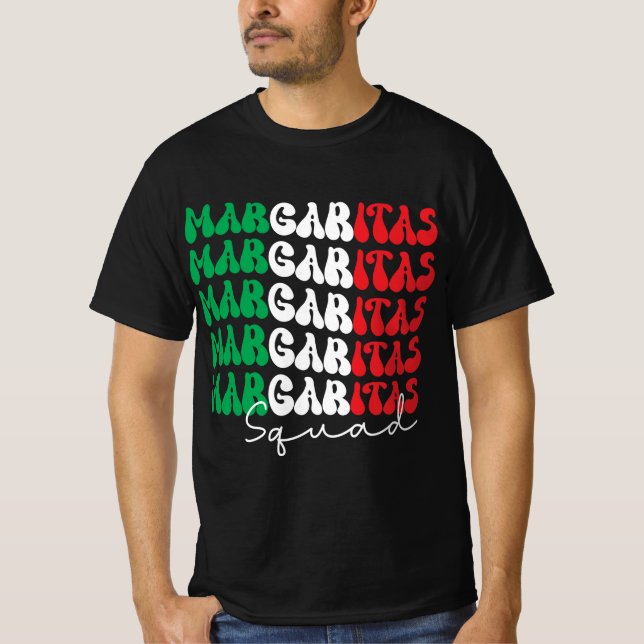 T-shirt Margaritas Squad Design rétro (Devant)