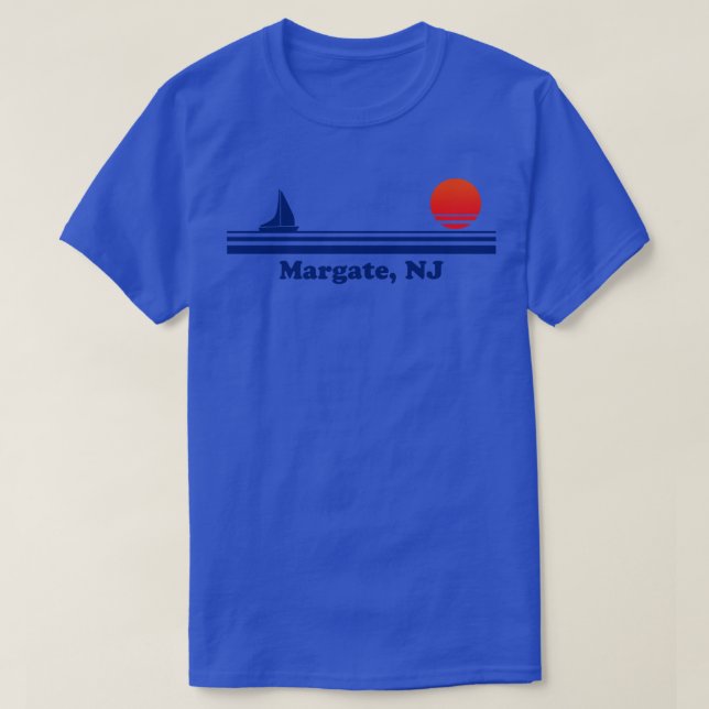 T-shirt Margate NJ Sailboat Sunrise (Design devant)
