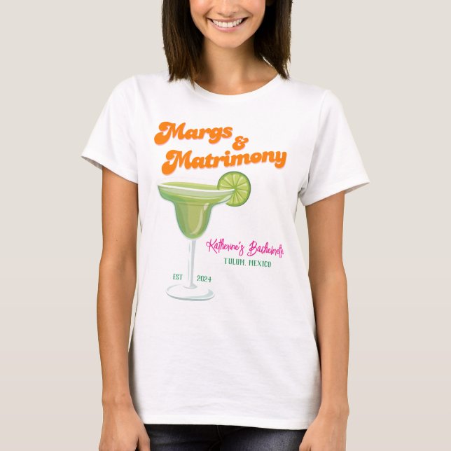 T-shirt Marges et mariage bachelorette fête Bridesmaid (Devant)