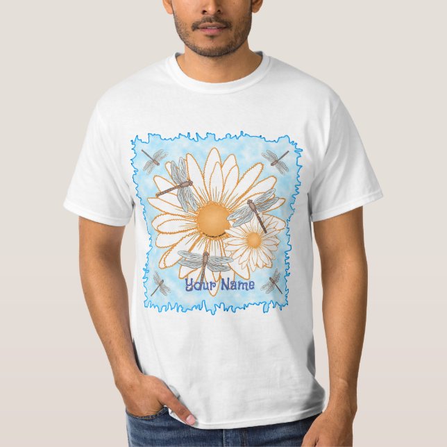 T-shirt Marguerite blanche Libellule (Devant)