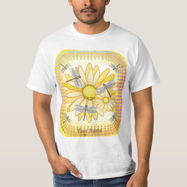 T-shirt Marguerite jaune Libellule  (Devant)