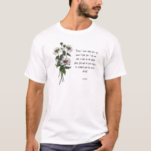 T-shirt Marguerites avec le vers de bible : La paix de